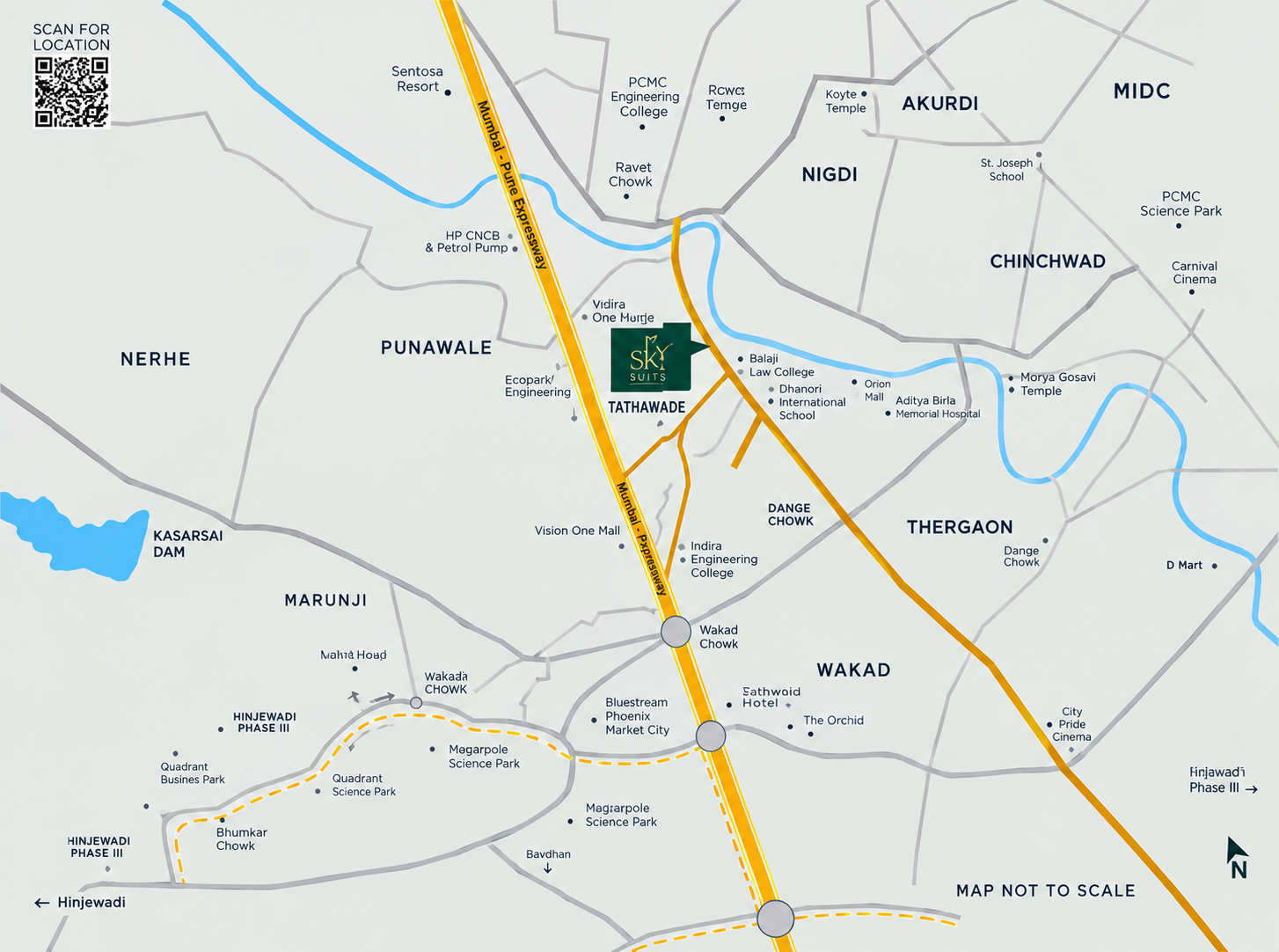 Arihant SkySuites Location Map