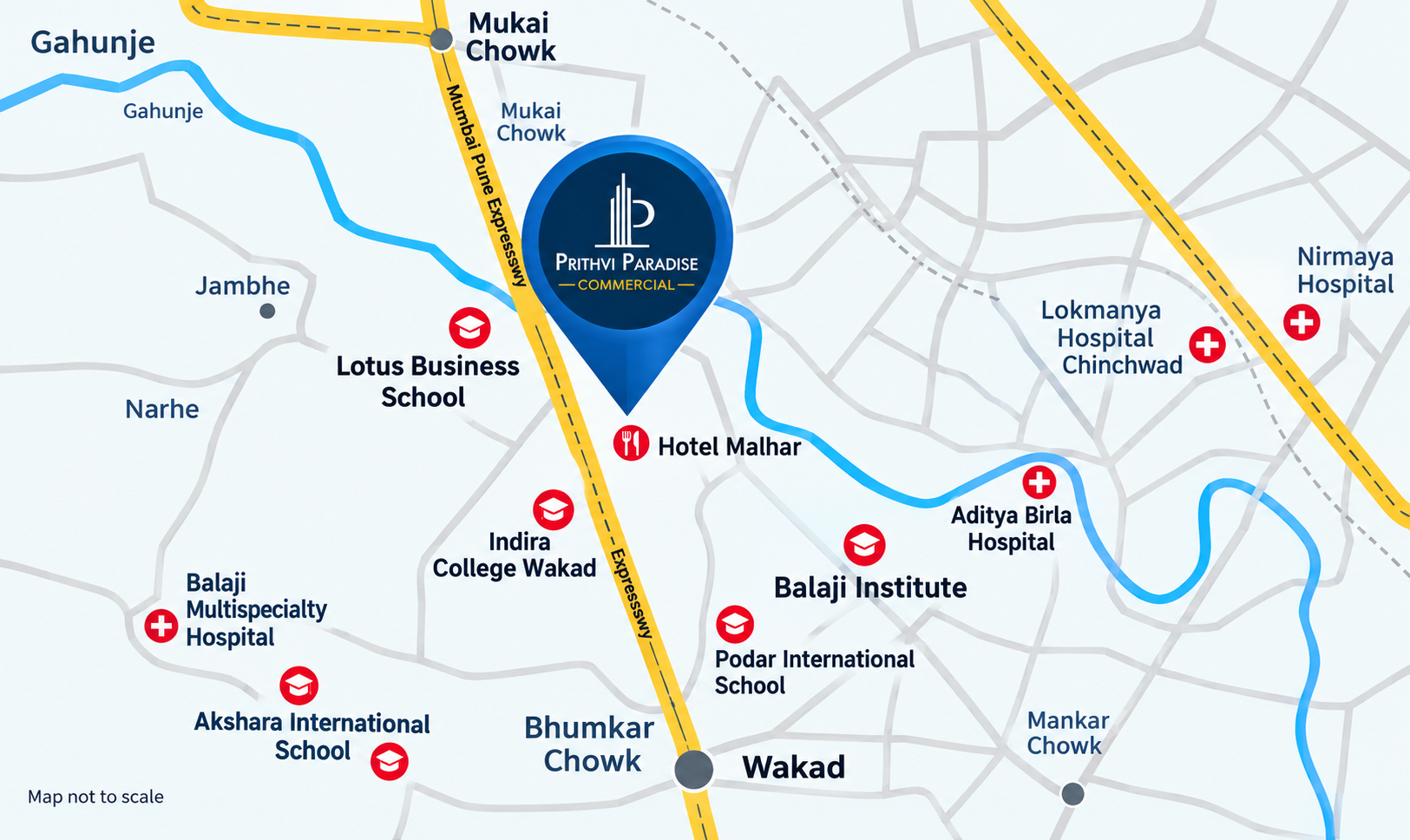 Prithvi Paradise Commercial Location Map