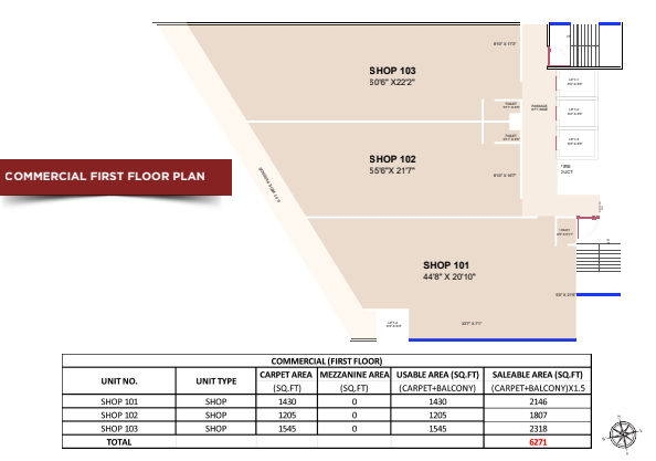 2 BHK Floor Plan