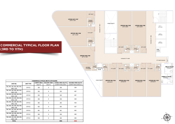 1 BHK Floor Plan